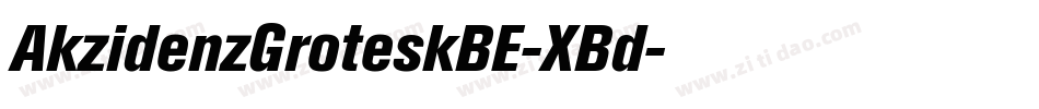 AkzidenzGroteskBE-XBd字体转换