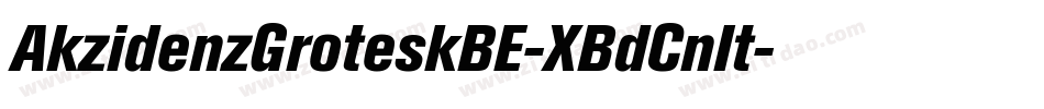 AkzidenzGroteskBE-XBdCnIt字体转换