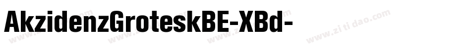 AkzidenzGroteskBE-XBd字体转换
