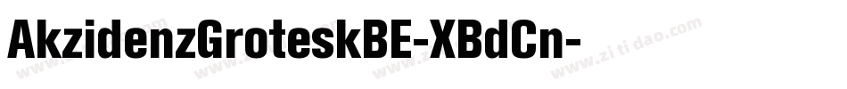 AkzidenzGroteskBE-XBdCn字体转换