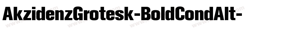 AkzidenzGrotesk-BoldCondAlt字体转换