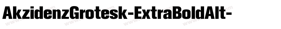 AkzidenzGrotesk-ExtraBoldAlt字体转换