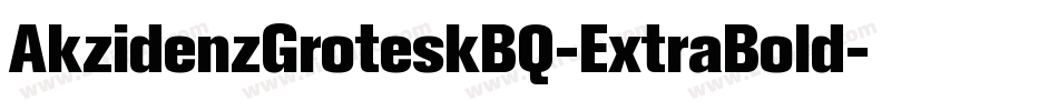 AkzidenzGroteskBQ-ExtraBold字体转换
