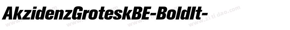 AkzidenzGroteskBE-BoldIt字体转换