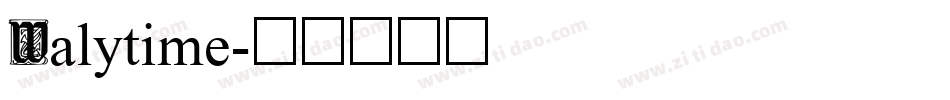 Walytime字体转换