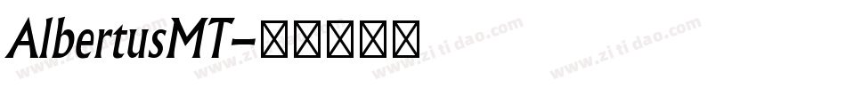 AlbertusMT字体转换