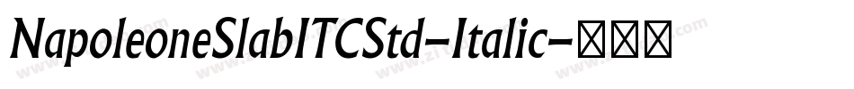 NapoleoneSlabITCStd-Italic字体转换