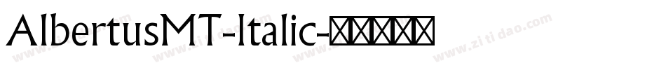 AlbertusMT-Italic字体转换