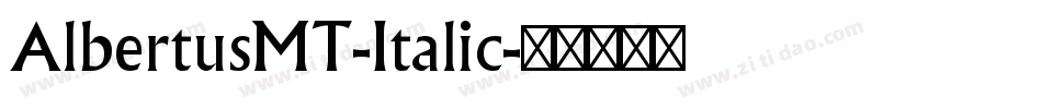 AlbertusMT-Italic字体转换