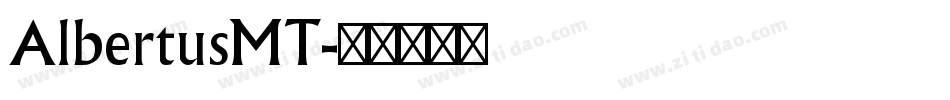 AlbertusMT字体转换