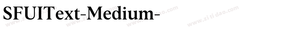 SFUIText-Medium字体转换