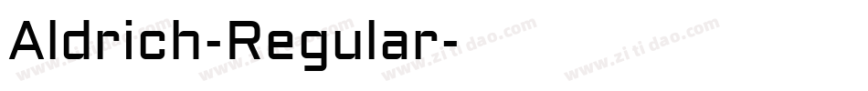 Aldrich-Regular字体转换
