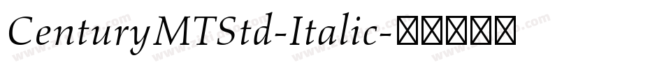 CenturyMTStd-Italic字体转换