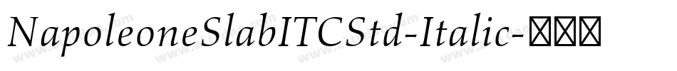 NapoleoneSlabITCStd-Italic字体转换