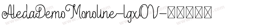 AledaDemoMonoline-lgxOV字体转换