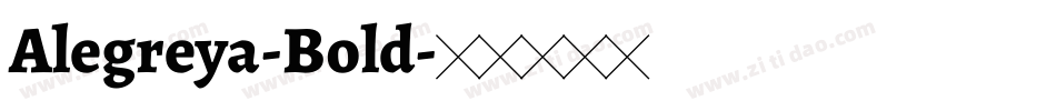 Alegreya-Bold字体转换