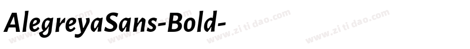AlegreyaSans-Bold字体转换