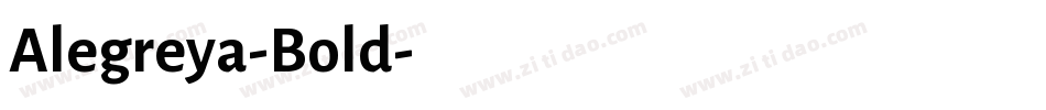 Alegreya-Bold字体转换