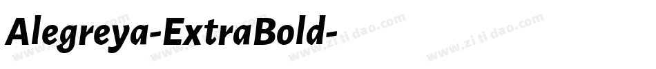 Alegreya-ExtraBold字体转换