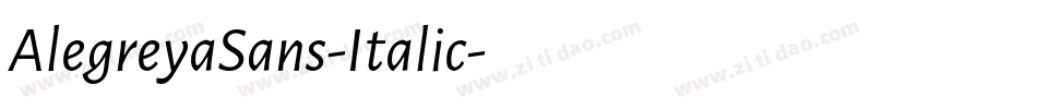 AlegreyaSans-Italic字体转换