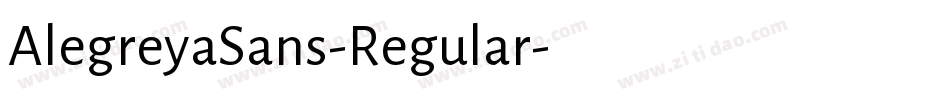 AlegreyaSans-Regular字体转换