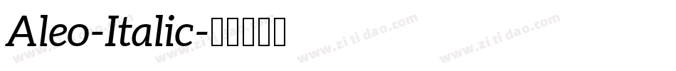 Aleo-Italic字体转换