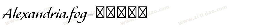 Alexandria.fog字体转换
