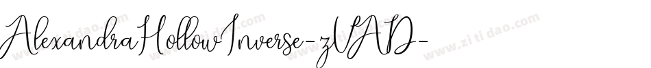 AlexandraHollowInverse-zVAD字体转换