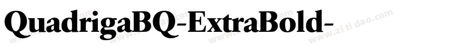 QuadrigaBQ-ExtraBold字体转换