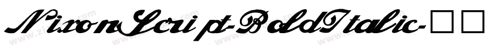 NixonScript-BoldItalic字体转换