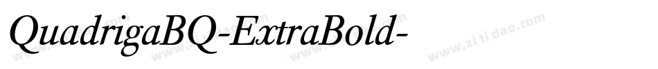 QuadrigaBQ-ExtraBold字体转换