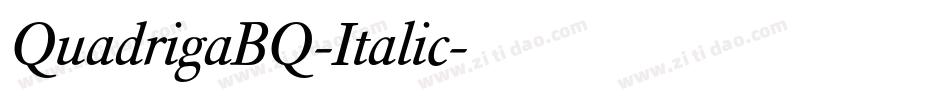 QuadrigaBQ-Italic字体转换