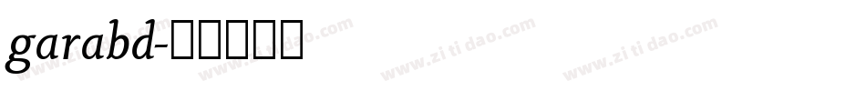 garabd字体转换