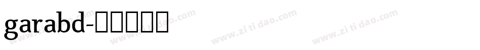 garabd字体转换