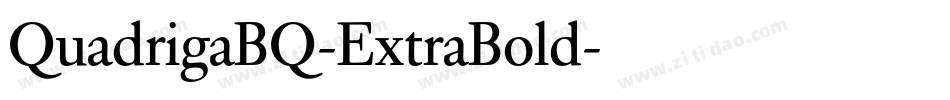 QuadrigaBQ-ExtraBold字体转换