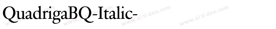 QuadrigaBQ-Italic字体转换