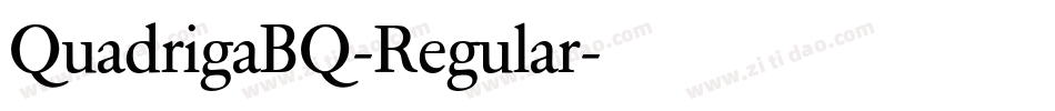 QuadrigaBQ-Regular字体转换