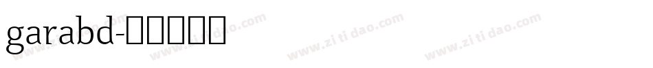 garabd字体转换