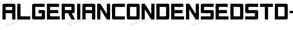 AlgerianCondensedStd字体转换