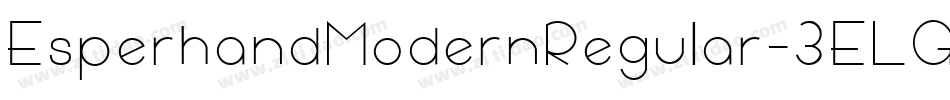 EsperhandModernRegular-3ELG字体转换
