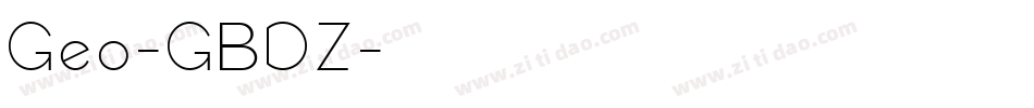 Geo-GBDZ字体转换