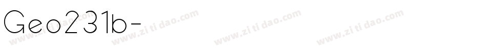 Geo231b字体转换