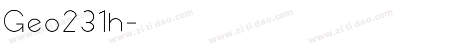 Geo231h字体转换