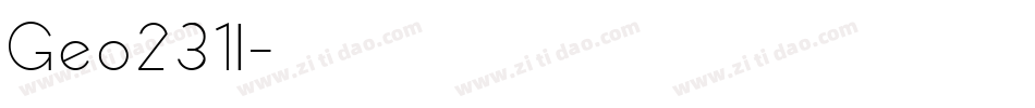 Geo231l字体转换