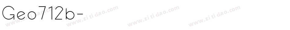 Geo712b字体转换