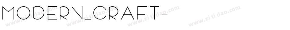 MODERN_CRAFT字体转换