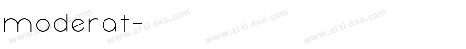 moderat字体转换