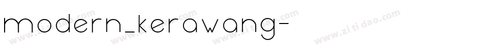 modern_kerawang字体转换