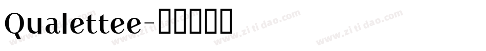Qualettee字体转换