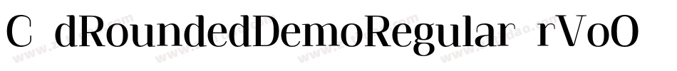 C3dRoundedDemoRegular-rVoO字体转换